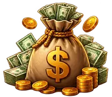 Saloontruhe voller Goldmünzen als Sinnbild für den Willkommensbonus von Mr Cash